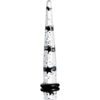 4G Clear Acrylic Glitter Black Star Confetti Taper