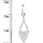 Crystalline Gem Lavish Lace Cascade Dangle Belly Ring