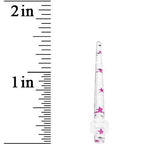8G Clear Acrylic Glitter Purple Star Confetti Taper