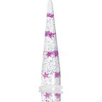 1/2 Clear Acrylic Glitter Purple Star Confetti Taper