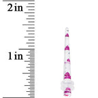8G Clear Acrylic Glitter Purple Heart Confetti Taper