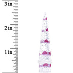 1/2 Clear Acrylic Glitter Purple Heart Confetti Taper
