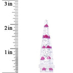 9/16 Clear Acrylic Glitter Purple Heart Confetti Taper