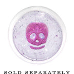 1/2 Clear Acrylic Glitter Purple Skull Confetti Taper