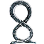 4G Silver Dichroic Glass Double Twist Taper