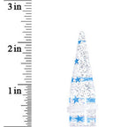 5/8 Clear Acrylic Glitter Blue Star Confetti Taper