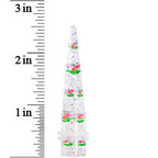 1/2 Clear Acrylic Glitter Pink Cherry Confetti Taper