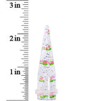 9/16 Clear Acrylic Glitter Pink Cherry Confetti Taper