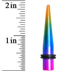 0G Acrylic Electric Rainbow Straight Taper