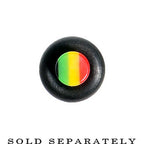 8G Acrylic Rasta Stripes Straight Taper