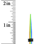 8G Acrylic Retro Rainbow Straight Taper