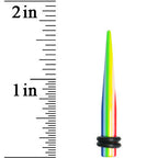 4G Acrylic Retro Rainbow Straight Taper