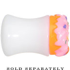 0G Pink Frosted Doughnut Saddle Plug