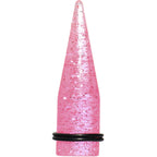 18mm Pink Acrylic Silver Glitter Taper