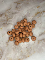 14MM ABACUS BEAD TANNED HIDE #75 (10ct)