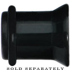 5/8 Black Acrylic Pink Heart Single Flare Plug