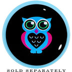 20mm Blue Acrylic Heart Owl Single Flare Plug