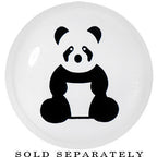 7/8 White Acrylic Panda Bear Single Flare Plug
