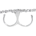 Crystalline Star Spangled Double Finger Ring