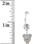 Crystalline Gem Teddy bear Delight Belly Ring