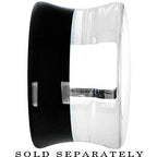 18mm Clear Black Acrylic Mirror Split Saddle Plug