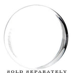 24mm Clear Black Acrylic Mirror Split Saddle Plug