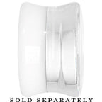26mm Clear White Acrylic Mirror Split Saddle Plug