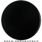 38mm Clear Black Acrylic Mirror Split Saddle Plug