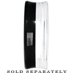 40mm Clear Black Acrylic Mirror Split Saddle Plug