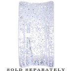 17.5mm Clear GLITTER Acrylic Saddle Plug