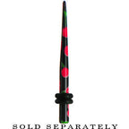 8G Black Acrylic Red Cherry Logo Taper