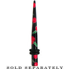 6G Black Acrylic Red Cherry Logo Taper