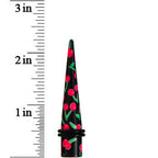 00G Black Acrylic Red Cherry Logo Taper