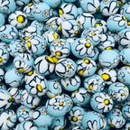 P583 BABY BLUE BIG DAISY 15MM PRINT (10ct)