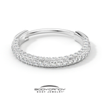 18G Implant Grade Titanium Triple Sided Micro Gem Hinged Nose Hoop