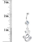Crystalline Gem Flower Flourish Belly Ring