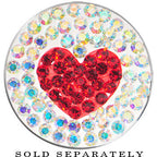 1/2 Stainless Steel Aurora Gem Red Heart Screw Fit Plug