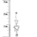 Crystalline Gem Heart of a Star Drop Belly Ring