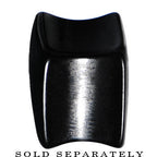 0G Black Acrylic Square Dice Saddle Plug