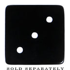 18mm Black Acrylic Square Dice Saddle Plug