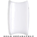 18mm White Acrylic Square Dice Saddle Plug