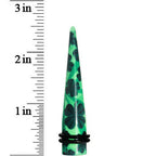 1/2 Green Acrylic Four Leaf Clover Field Taper