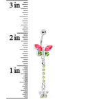 Springtime Meadow Dual Butterfly Dangle Belly Ring