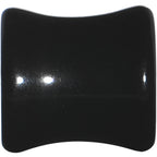 00G Natural Black Obsidian Saddle Plug Set