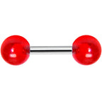 Red Acrylic Ball Cartilage Tragus Barbell