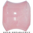 9/16 Rose Quartz Semi Precious Stone Faceted Double Flare Plug