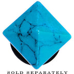 5/8 Turquoise Semi Precious Stone Pyramid Top Plug