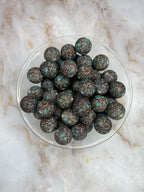 P183 TURQUOISE LEOPARD 15MM PRINT (10ct)