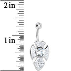 Crystalline Gem Latin Cross Belly Ring