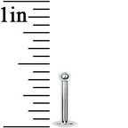 14G 5/16 Internally Threaded 2.5mm Gem Ball Labret